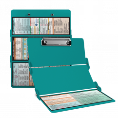 WhiteCoat Clipboard® Trifold - Teal Physical Therapy Edition
